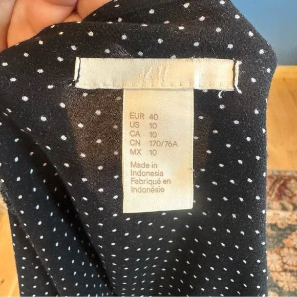 Black & White Polka Dot Wrap Front Jumpsuit size 10 - Picture 12 of 12